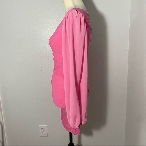 Hello Molly Party It Up Pink Bodycon One Shoulder Dress - Picture 6 of 10